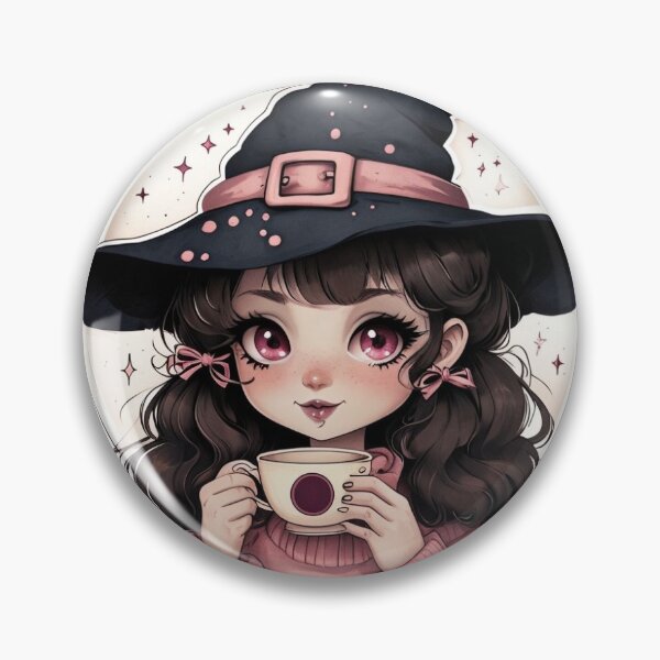 Item preview, Witch drinking tea  designed and sold by HaystackMommy.