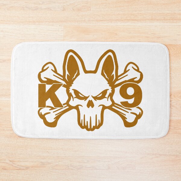 Item preview, K9 Police Dog; Skull; Gold; designed and sold by StickerApe.