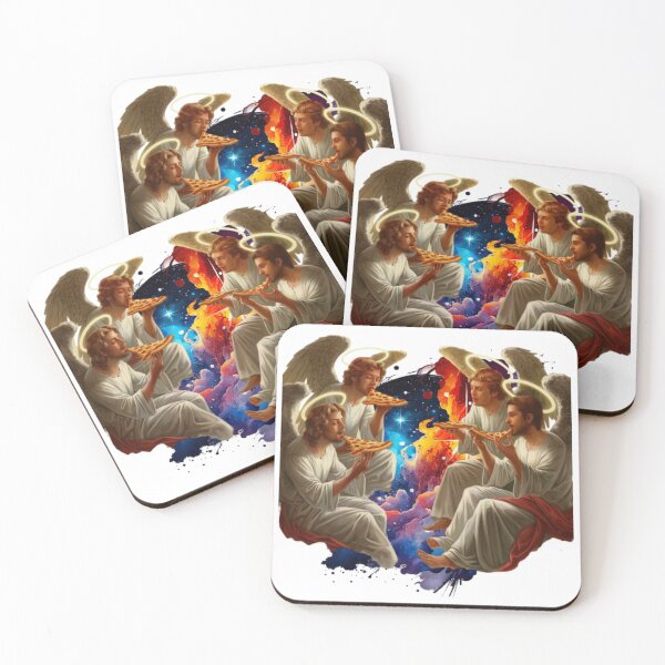 Item preview, Heavenly Archangels Eating Pizza designed and sold by DivineHaven.