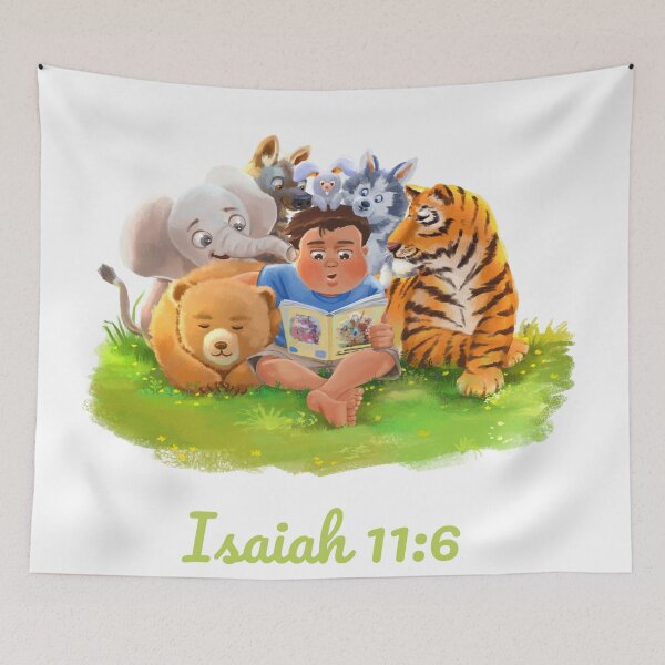 Item preview, kids with Bible text designed and sold by Mishang.