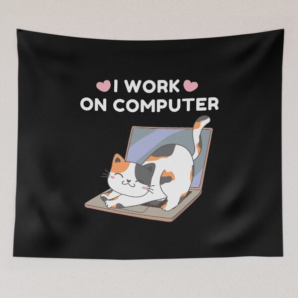 Item preview, Funny Cats and Computers Halloween Kitty  designed and sold by Pixie-agenca.
