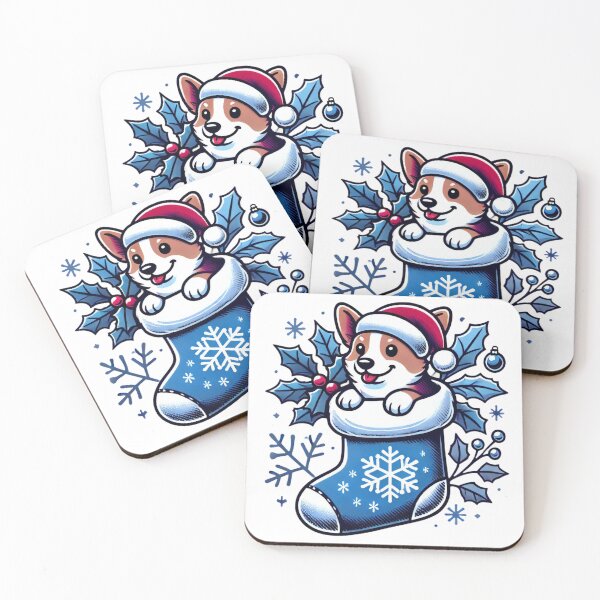 Item preview, Cute Corgi in Christmas Stocking designed and sold by lubushop1.
