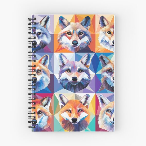 Item preview, foxes and wolves in mosaic of colorful geometric shapes Abstract Style , each with its own unique characteristics. designed and sold by HEMRO.