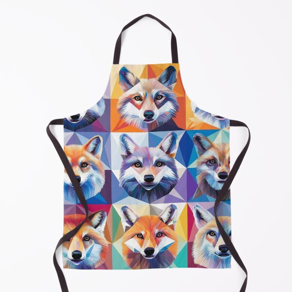 Item preview, foxes and wolves in mosaic of colorful geometric shapes Abstract Style , each with its own unique characteristics. designed and sold by HEMRO.