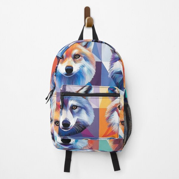 Item preview, foxes and wolves in mosaic of colorful geometric shapes Abstract Style , each with its own unique characteristics. designed and sold by HEMRO.