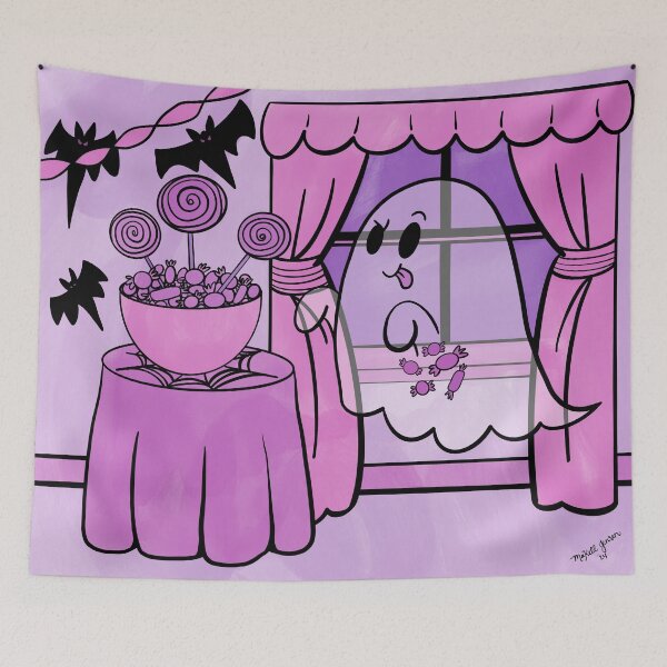 Item preview, Sneaky Ghost (purple) designed and sold by makell-creates.