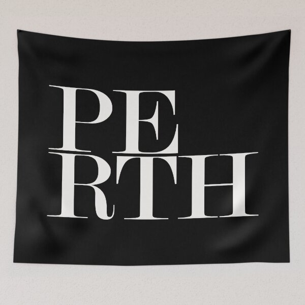 Item preview, Perth Australia Typography Minimalist City Travel Art designed and sold by kakarikihill.