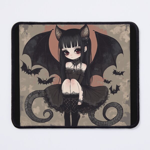 Item preview, Creepy Cute Bat Cat Anime Girl Succubus designed and sold by PitchBlackIcon.