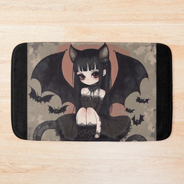 Item preview, Creepy Cute Bat Cat Anime Girl Succubus designed and sold by PitchBlackIcon.
