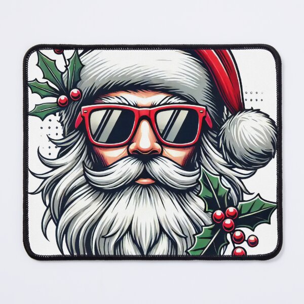 Item preview, Cool Santa with Sunglasses and Holly designed and sold by lubushop1.