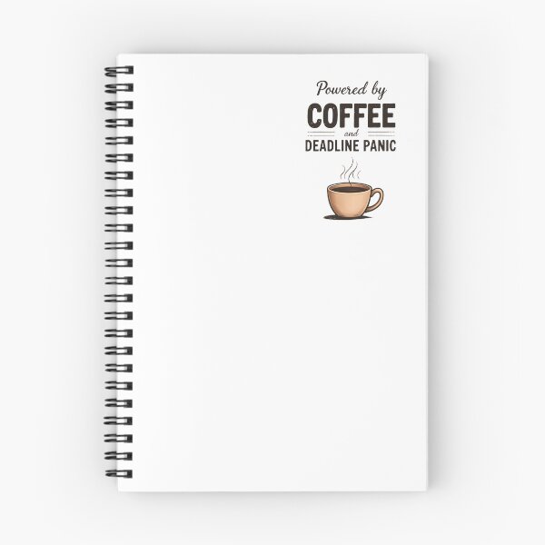Item preview, Powered by coffee and deadline panic designed and sold by imprezzio.