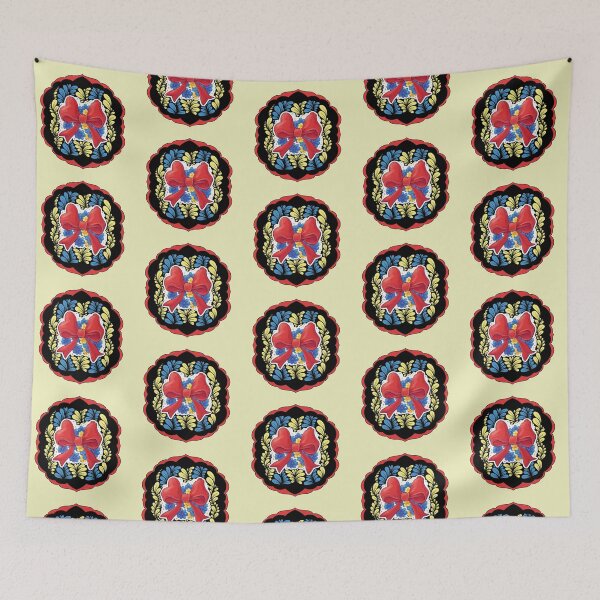 Item preview, Zen Flower Petal Art - Red Bow & Yellow and Blue Flowers designed and sold by SpeakBoldly.