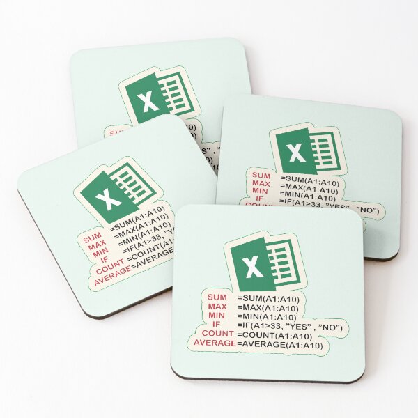 Item preview, Ms Excel formulas Art for Students and office worker who work in excel & spreadsheet designed and sold by Science Engineering Gifts.