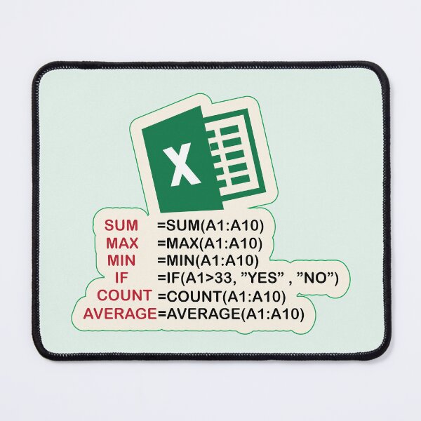 Item preview, Ms Excel formulas Art for Students and office worker who work in excel & spreadsheet designed and sold by Science Engineering Gifts.