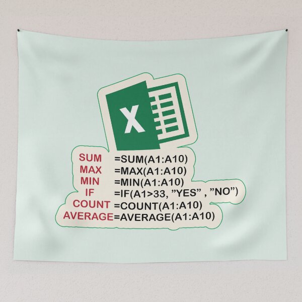 Item preview, Ms Excel formulas Art for Students and office worker who work in excel & spreadsheet designed and sold by Science Engineering Gifts.