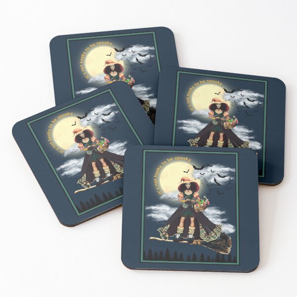 Item preview, Halloween Witch on a Broom by the Moon, Its not Kooky to be Spooky designed and sold by FullMoonRebels.