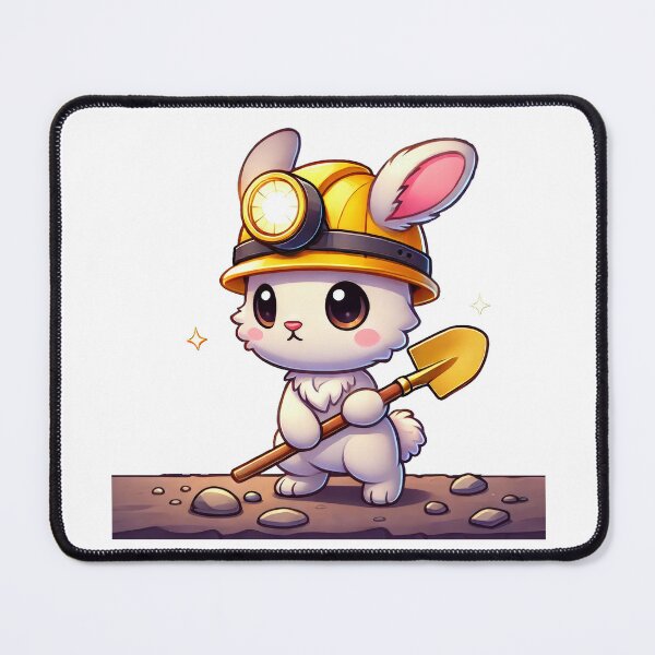 Item preview, Mining Rabbit with Golden Shovel designed and sold by MTCHARMY.
