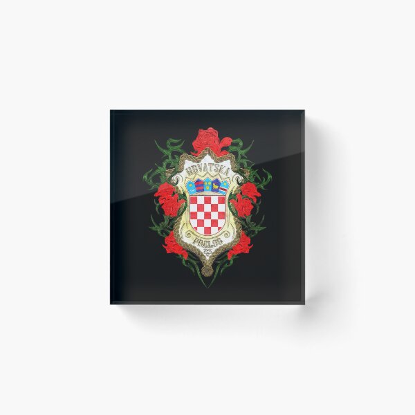 Item preview, Coat Of Arms With Roses And The Name Of The City "Prelog" designed and sold by MC Art Studio.