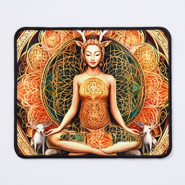 Item preview, Goddess with autumn coloring and pets designed and sold by MarilynBaldey7.