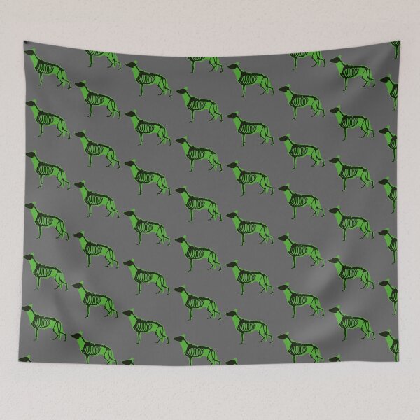 Item preview, Neon Green Halloween German Shepherd Skeleton designed and sold by harmopiavu.