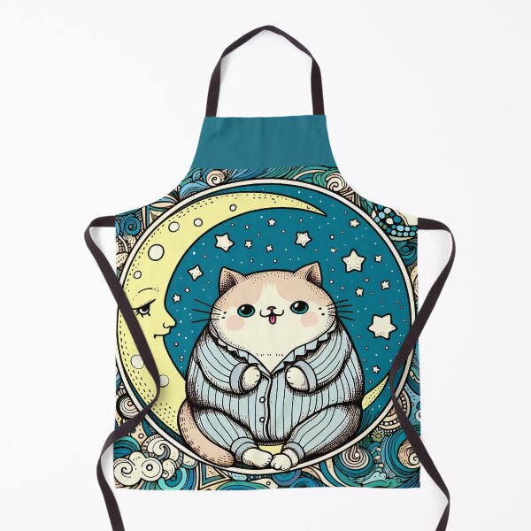Item preview, Fat Cat in Pajamas Sitting on the Moon designed and sold by FrozenRoscoe.