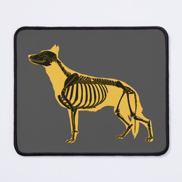 Item preview, Neon Yellow Halloween German Shepherd Skeleton designed and sold by harmopiavu.