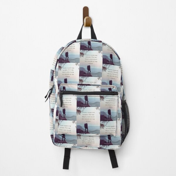 Item preview, Gustave Flaubert quote: Travel makes one modest. You see what a tiny place you occupy in the world. designed and sold by artbleed.