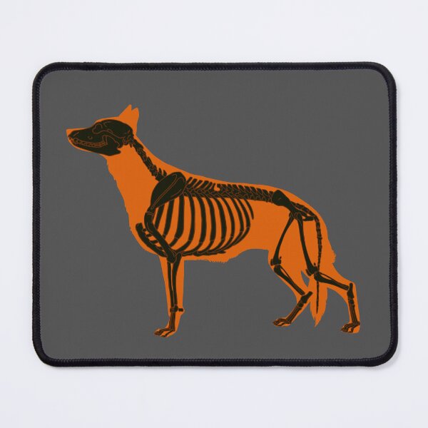 Item preview, Neon Orange Halloween German Shepherd Skeleton designed and sold by harmopiavu.