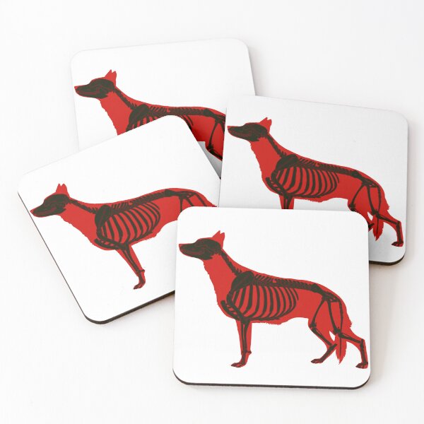 Item preview,  Neon Red Halloween German Shepherd Skeleton designed and sold by harmopiavu.