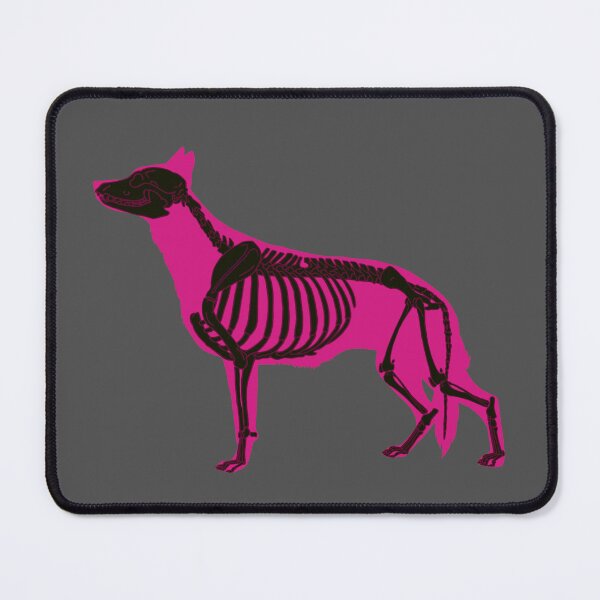 Item preview, Neon Pink 2 Halloween German Shepherd Skeleton designed and sold by harmopiavu.