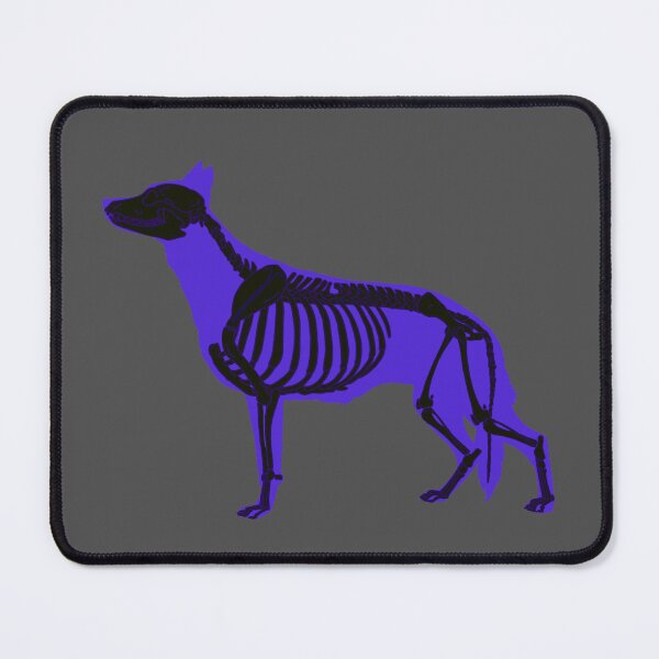Item preview, Neon Dark Blue Halloween German Shepherd Skeleton designed and sold by harmopiavu.
