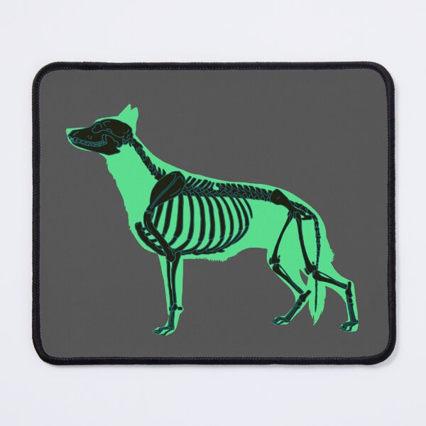 Item preview, Neon Sea Foam Green Halloween German Shepherd Skeleton designed and sold by harmopiavu.