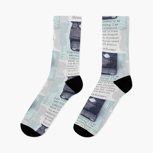 Item preview, Gustave Flaubert quote: I am irritated by my own writing. I am like a violinist whose ear is true,  designed and sold by artbleed.