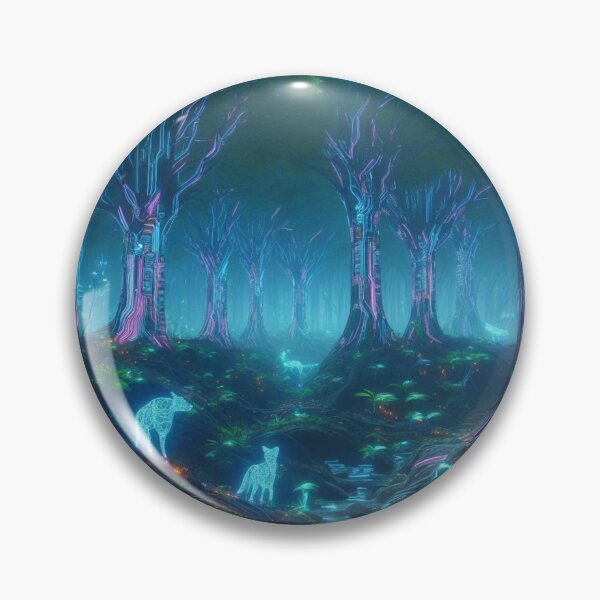 Item preview, cyberpunk forest art designed and sold by Dominika Farkašová.