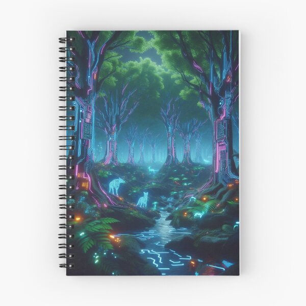 Item preview, cyberpunk forest art designed and sold by Dominika Farkašová.