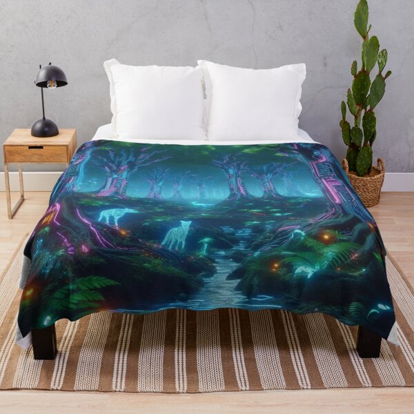Item preview, cyberpunk forest art designed and sold by Dominika Farkašová.