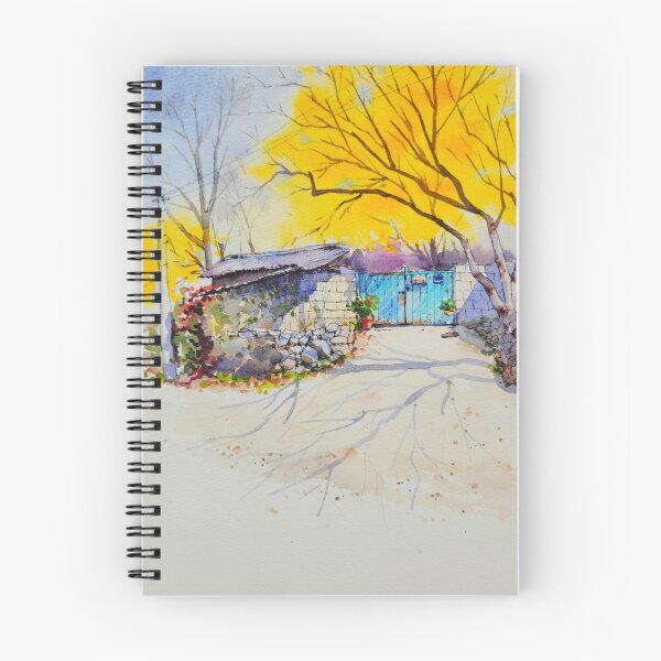 Item preview, Beautiful South Korean countryside watercolor painting, art print, home deco designed and sold by Jennywatercolor.