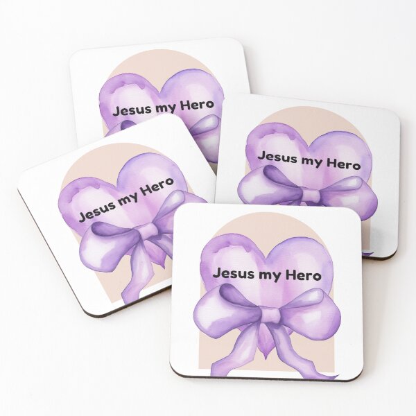 Item preview, Jesus My Hero Watercolor Heart and Bow  designed and sold by ANewGlory.