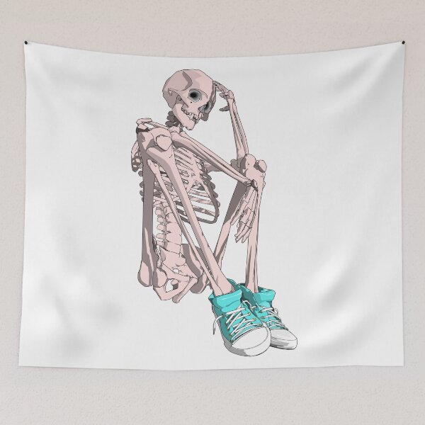 Item preview, Skeleton wearing sneakers designed and sold by m-yoga-store.