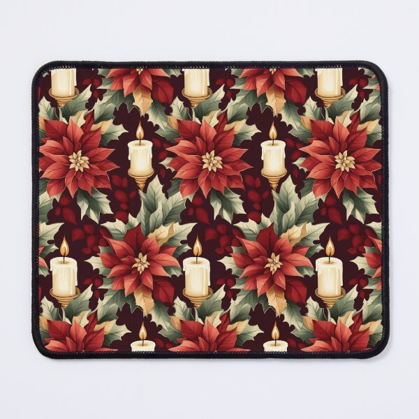 Item preview, Poinsettia and Candle Christmas designed and sold by Nalinthip.