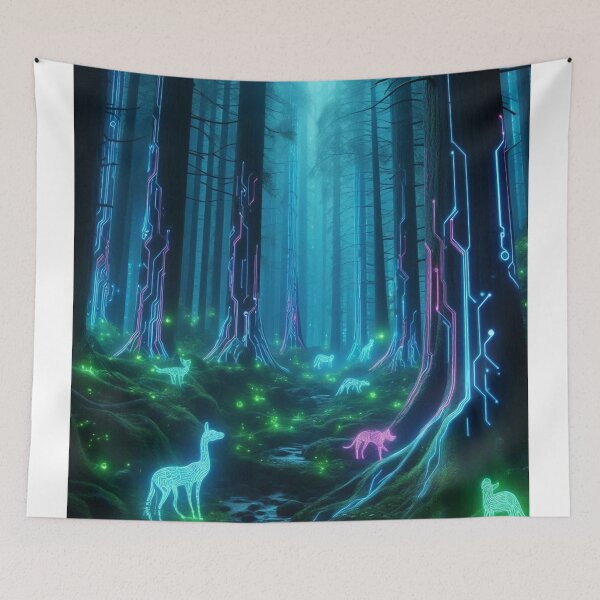Item preview, futuristic neon animals designed and sold by Dominika Farkašová.