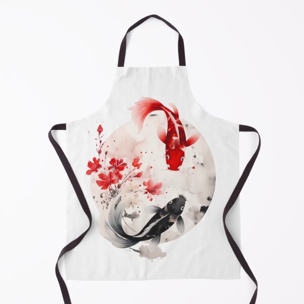 Item preview, Red and Black Koi Fish With Cherry Blossom designed and sold by xiao xuans.