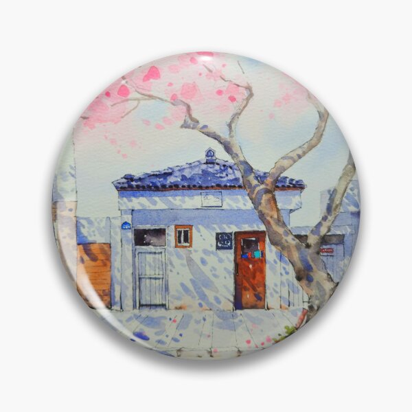 Item preview, South Korea's beautiful rural scenery watercolor painting, art printing, home deco. designed and sold by Jennywatercolor.