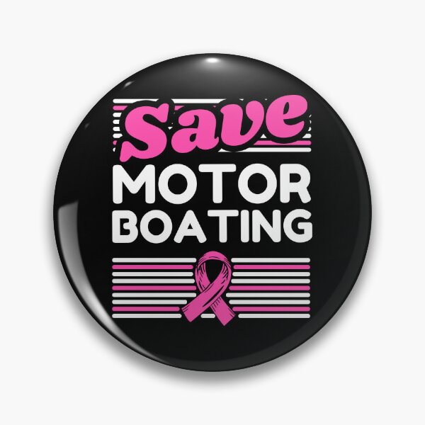 Item preview, Save Motor Boating Design Funny Breast Cancer Awareness with Pink Ribbon Design designed and sold by Pixie-agenca.