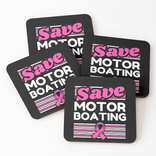 Item preview, Save Motor Boating Design Funny Breast Cancer Awareness with Pink Ribbon Design designed and sold by Pixie-agenca.