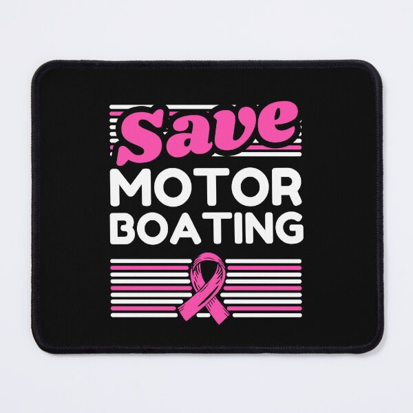 Item preview, Save Motor Boating Design Funny Breast Cancer Awareness with Pink Ribbon Design designed and sold by Pixie-agenca.