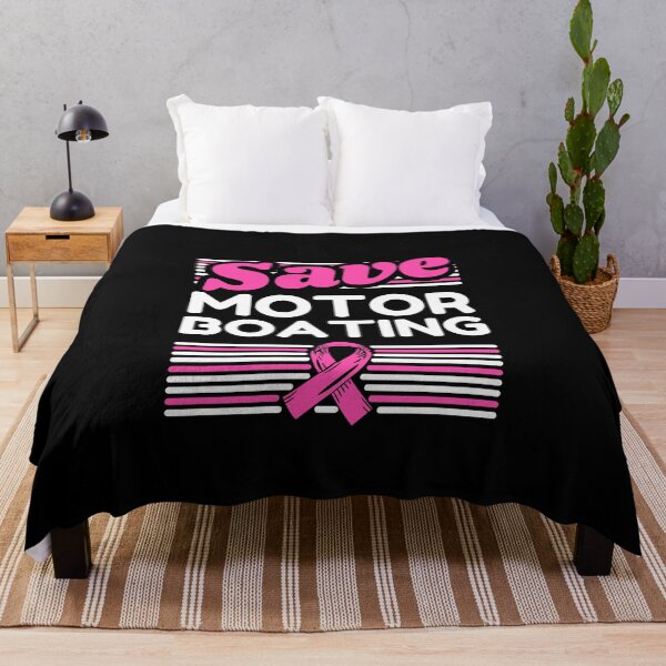 Item preview, Save Motor Boating Design Funny Breast Cancer Awareness with Pink Ribbon Design designed and sold by Pixie-agenca.