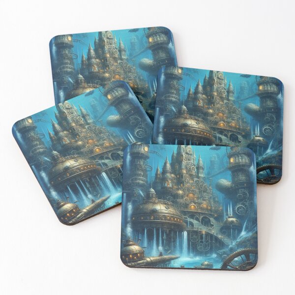 Item preview, steampunk underwater city designed and sold by Dominika Farkašová.