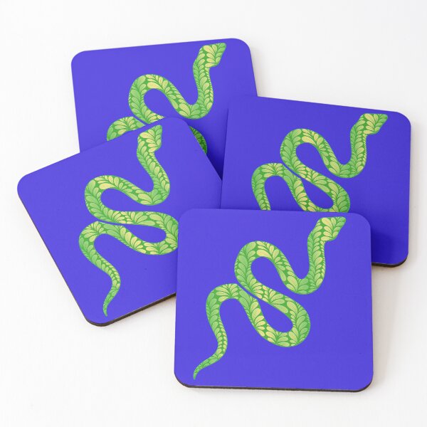 Item preview, Zen Flower Petal Art - Green and Yellow Snake  designed and sold by SpeakBoldly.