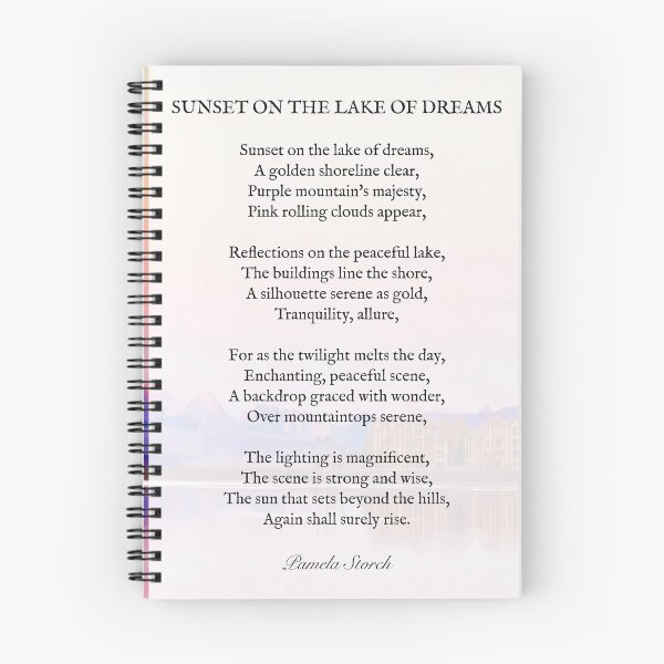 Item preview, Sunset on the Lake of Dreams Poem designed and sold by Pamela Storch.
